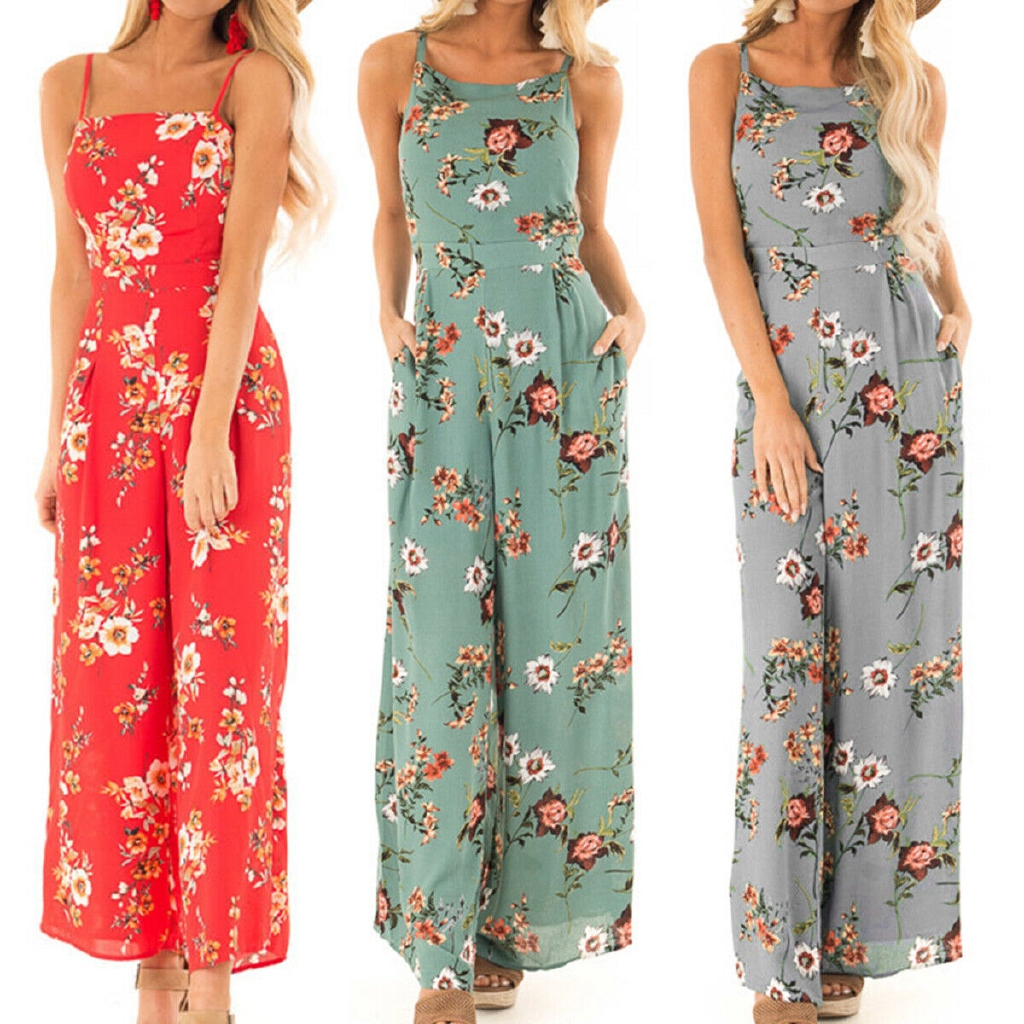 women's floral jumpsuits