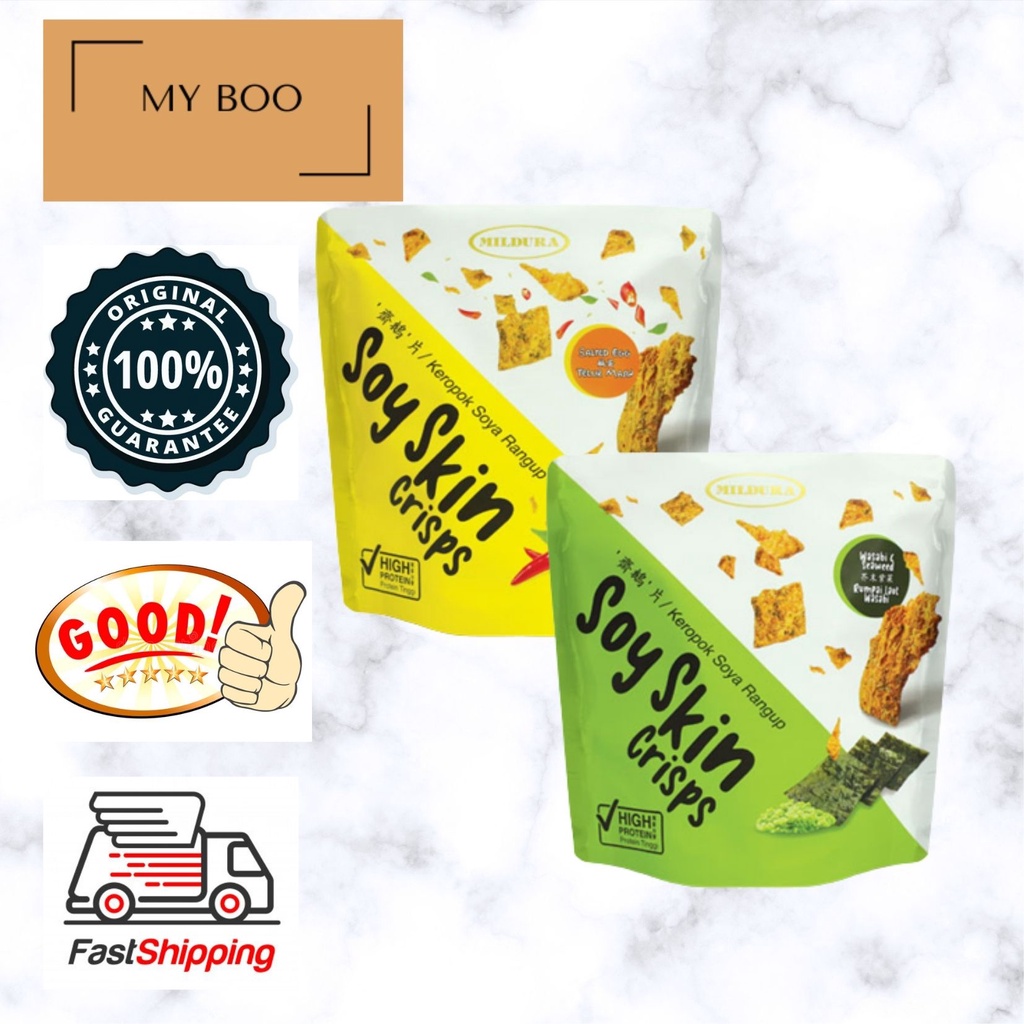 Cosway Mildura Soy Skin Crisps Salted Egg Flavour//Mildura Soy Skin Crisps Wasabi Flavour