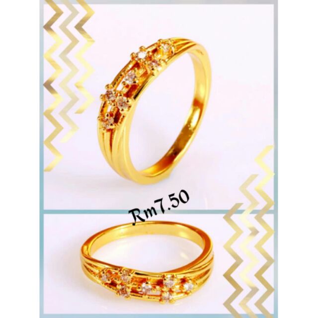 Cincin Permata Emas Bangkok 24k  Shopee Malaysia