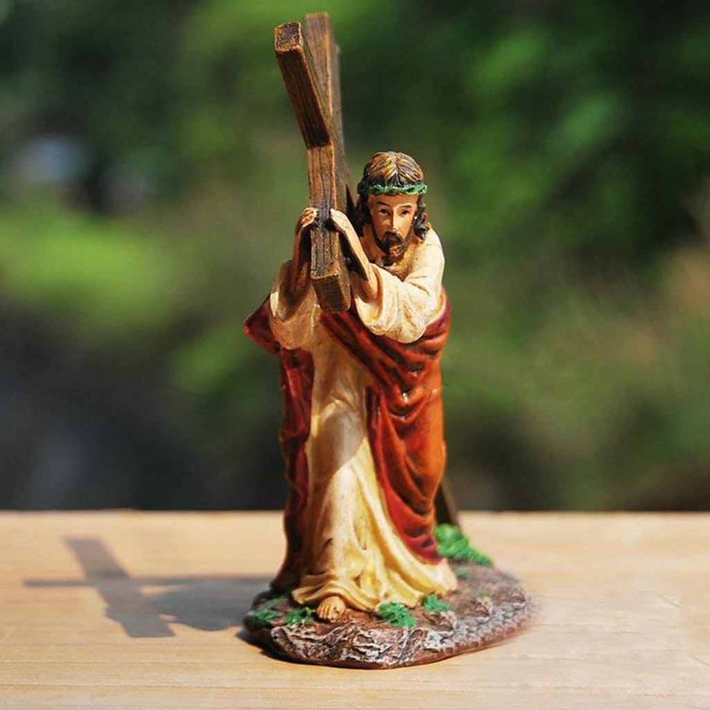 Car Decoration Religious Catholic Gift Jesus Figurine Cross Statue Home Furnishing Accessories Christ Resin 1PC Crucifix