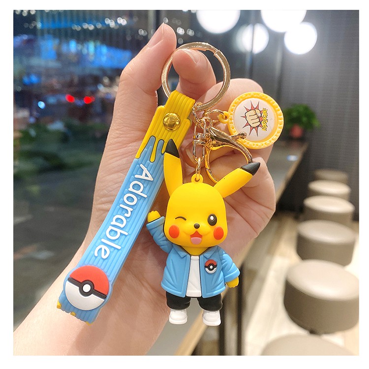 Birthday Gift Surprise Pikachu Anime Cartoon Car Keychain 生日礼物 惊喜 皮卡丘动漫卡通车钥匙扣