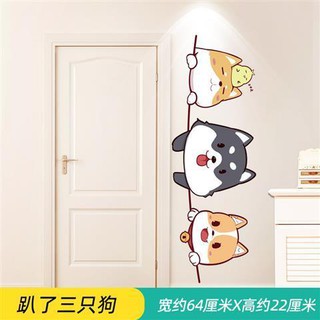 KIDS room wallpaper Cartoon door stickers children bedroom room adornment  door wall small design creative wall stickers | Shopee Malaysia