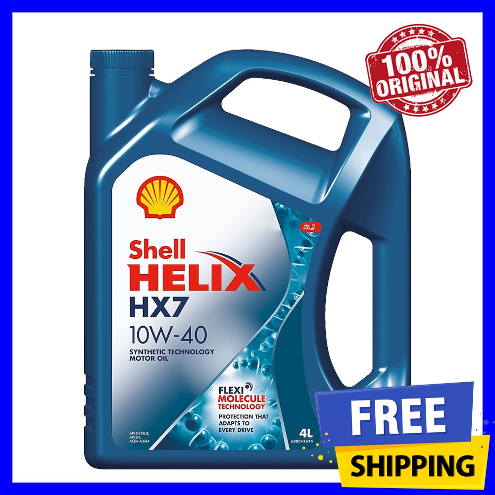 Shell Helix HX7 10W40 SN PLUS Semi Synthetic Engine Oil (4L) 10W-40 .