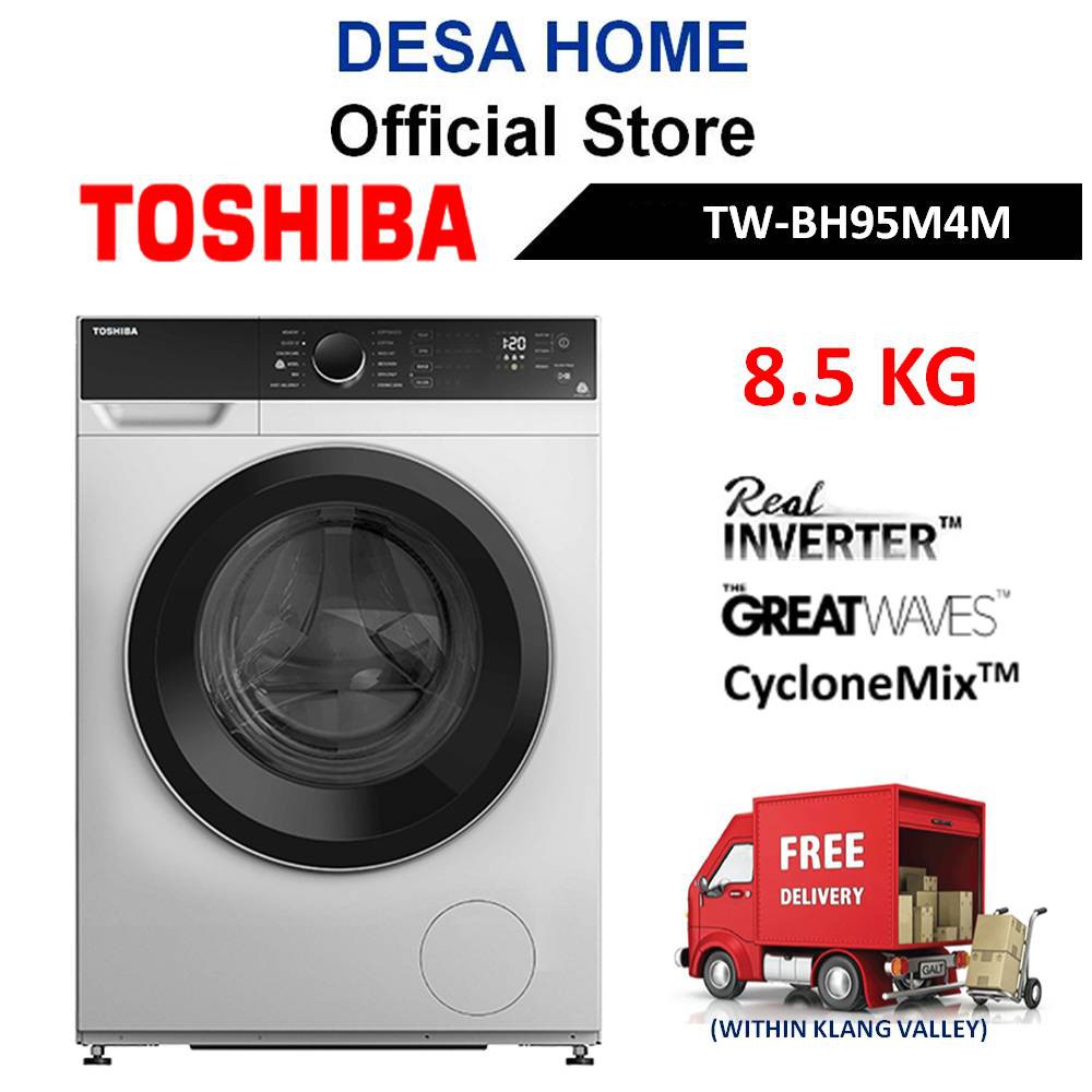 TOSHIBA TWBH95M4M  8.5KG INVERTER FRONT LOAD WASHER TW-BH95M4M