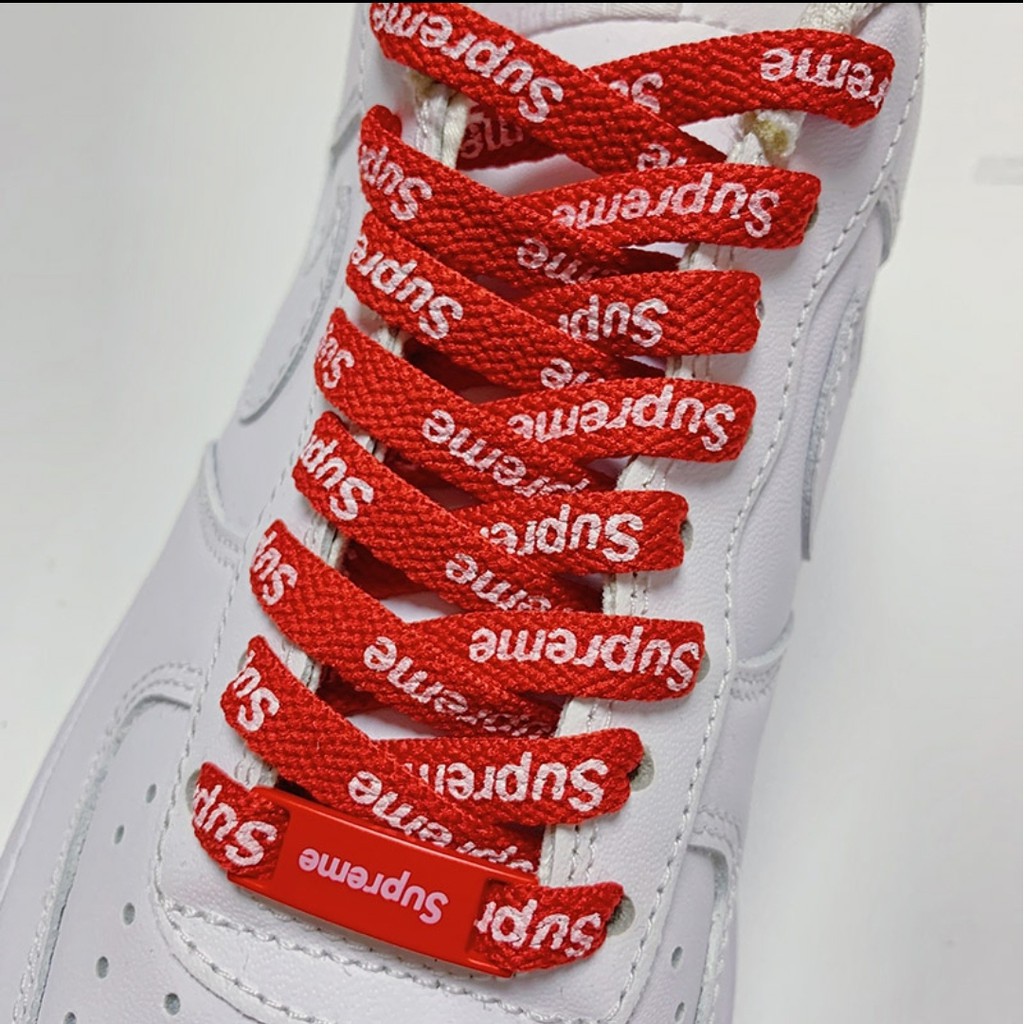 supreme af1 red laces