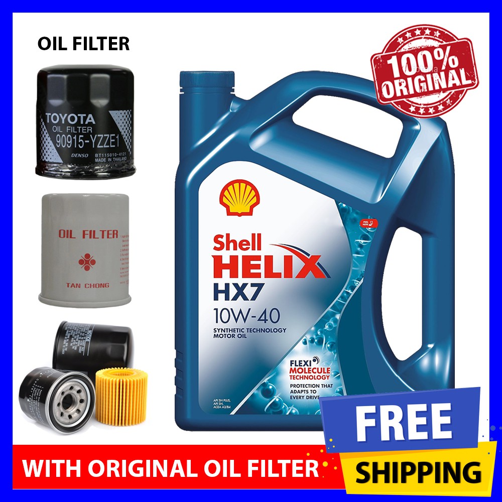 (With Original Oil Filter) Shell Helix HX7 10W40 Semi 