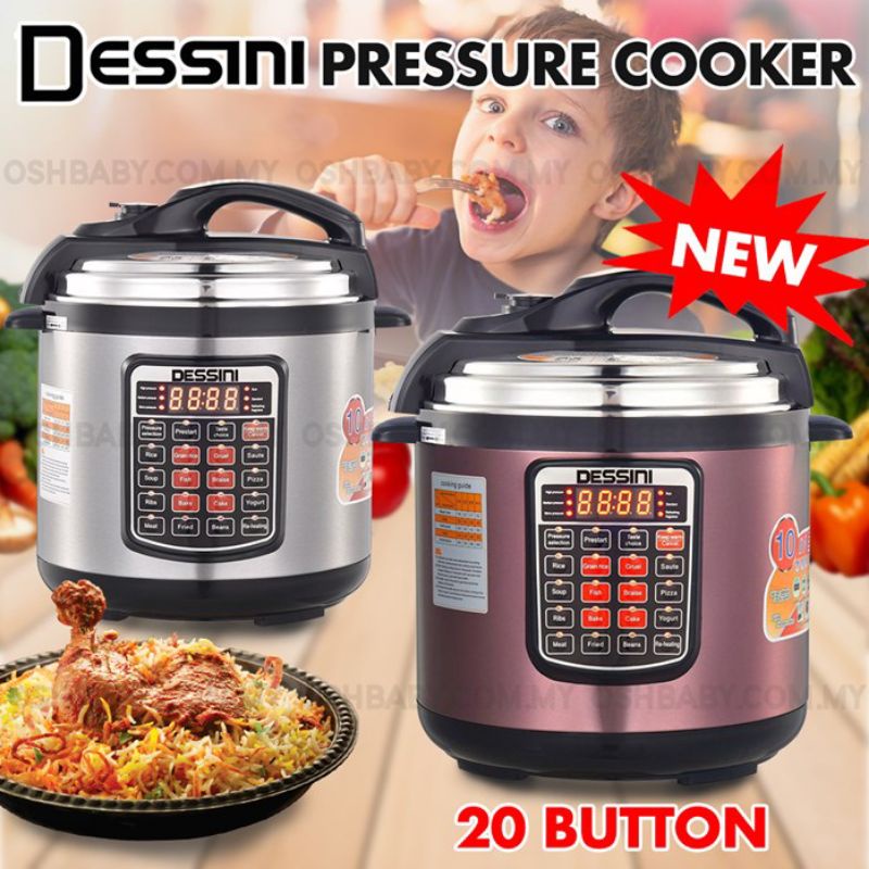 New Version 20 Button Dessini Pressure Cooker Rice Cooker Periuk Tekanan Tinggi