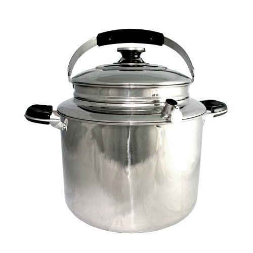 Steam Pot Stainless Steel 28cm With Plastic Handle