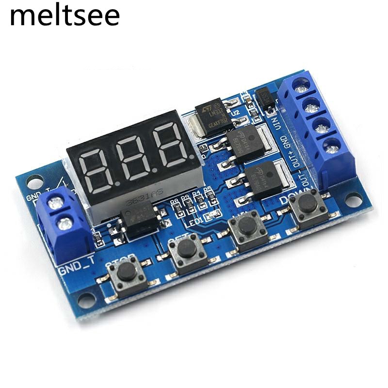 DC 12V 24V Dual MOS LED Digital Time Delay Relay Trigger Cycle Timer ...