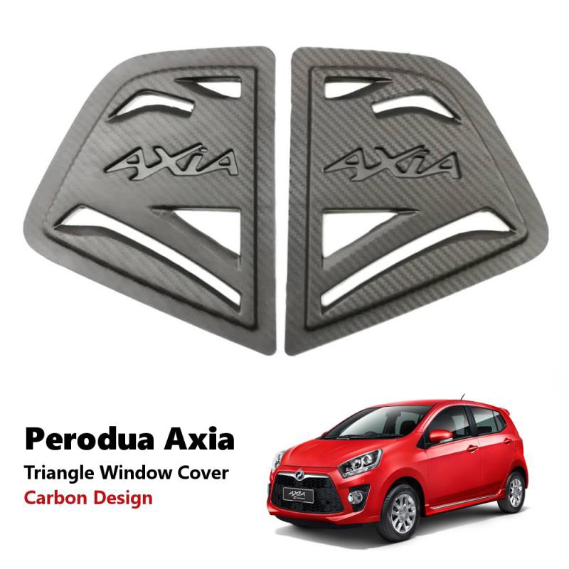 Perodua Axia Rear Side 3d Carbon Window Triangle Mirror 