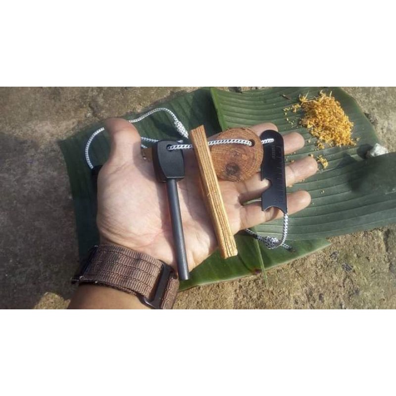 Magnesium Fire Starter with Fat wood & Damar Minyak | Shopee Malaysia