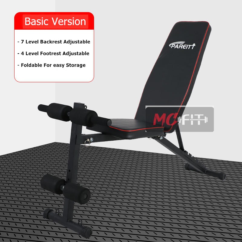 MCFIT All in 1 Adjustable Gym Weight Bench Foldable Sit up Dumbbell Exercise Fitness Bench Chair body workout 可调整 哑铃凳