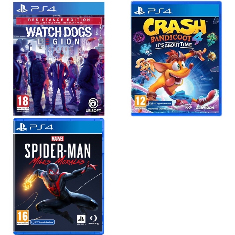 PS4 - Spider-man Miles Morales, Watchdogs LEGION, Crash Bandicoot 4 | Shopee Malaysia