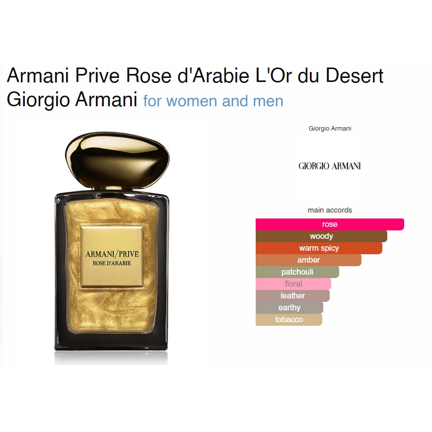 ARMANI/PRIVE ROSE D'ARABIE INTENSE (LIMITED EDITION) EAU DE PARFUM EDP 100  ML FOR UNISEX | Shopee Malaysia