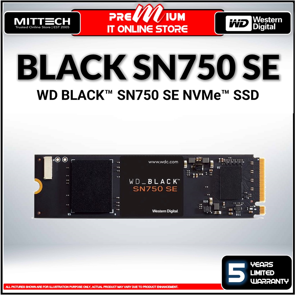 WD BLACK SN750 SE NVMe SSD | Sequential read speeds up to 3,600MB/s ...