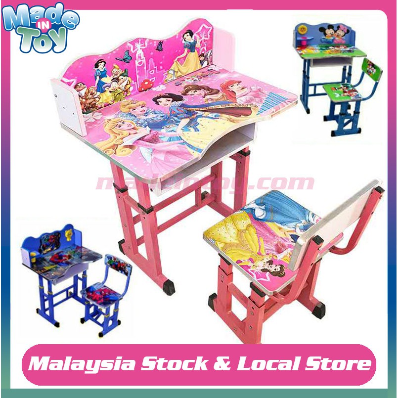  meja  Belajar  Kanak  Kanak  Study Table With Chair Kid Set 