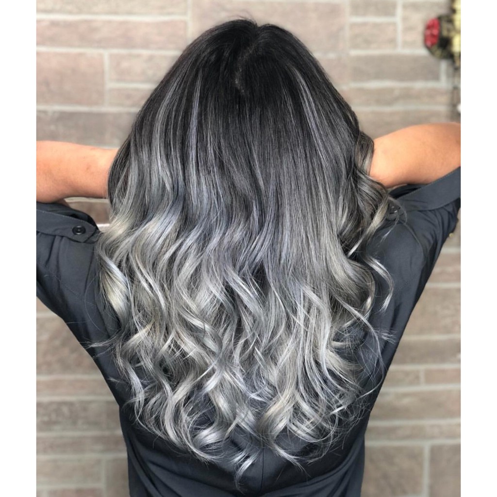 Ash grey hair colour