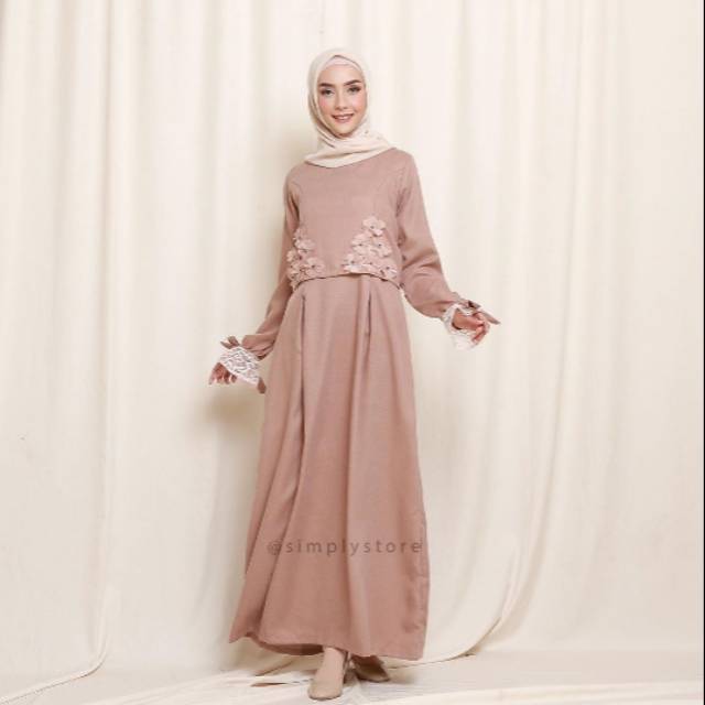 Flowish dress choco