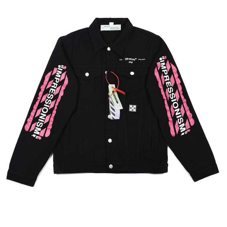 off white impressionism denim jacket