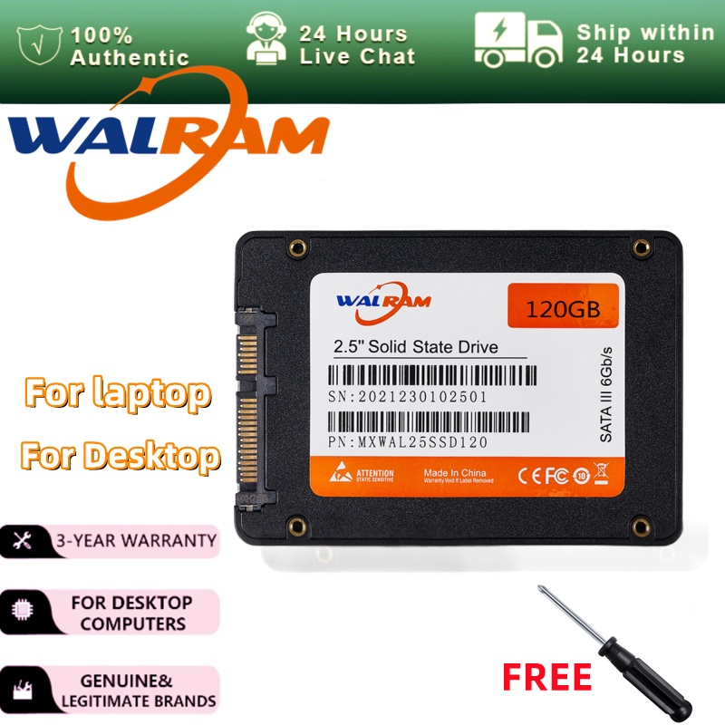 WALRAM SSD Plus 2.5 SATA3 Hdd SSD 60GB 64GB 120GB 128GB 240GB 256GB ssd  external Solid State Drivers Hard Drive Hard Disk flashdrive otg For Laptop  Desktop Shopee Malaysia