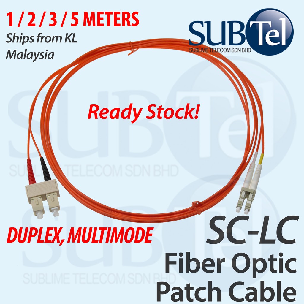 SCLC Multi Mode OM2 Duplex Fiber Optic Patch Cord Cable For LAN SFP