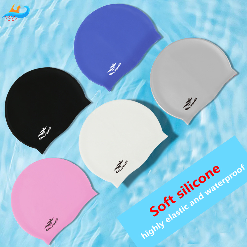 Durable Purpose Outdoor Water Sports Swimming Cap Silicone Adult Waterproof Flat Soft Comfortable hat Premium Quality - Image 5
