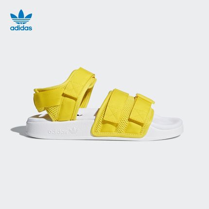 yellow adidas slippers