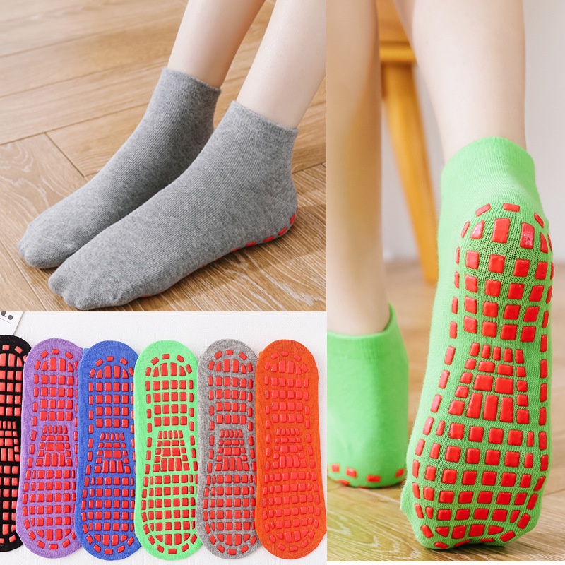 Ready StockProfessional Trampoline Socks Factory Wholesale Glue Dispensing Non-Slip Room Socks Adult Home Baby Children Early Education Yoga Socks