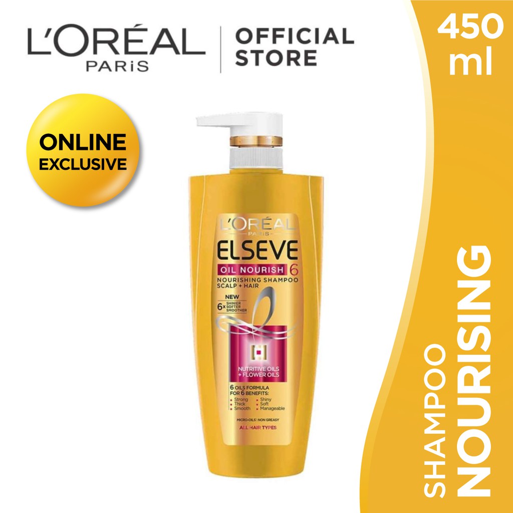 L Oreal Paris Elseve 6 Oil Nourish Ultra Nourishing Shampoo 450ml