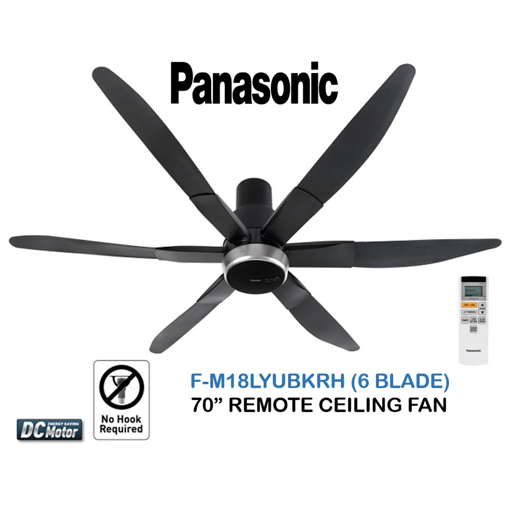 Panasonic 70 6 Blade Ceiling Fan F M18lyvbkrh Motion Sensor Twin Dc Motor