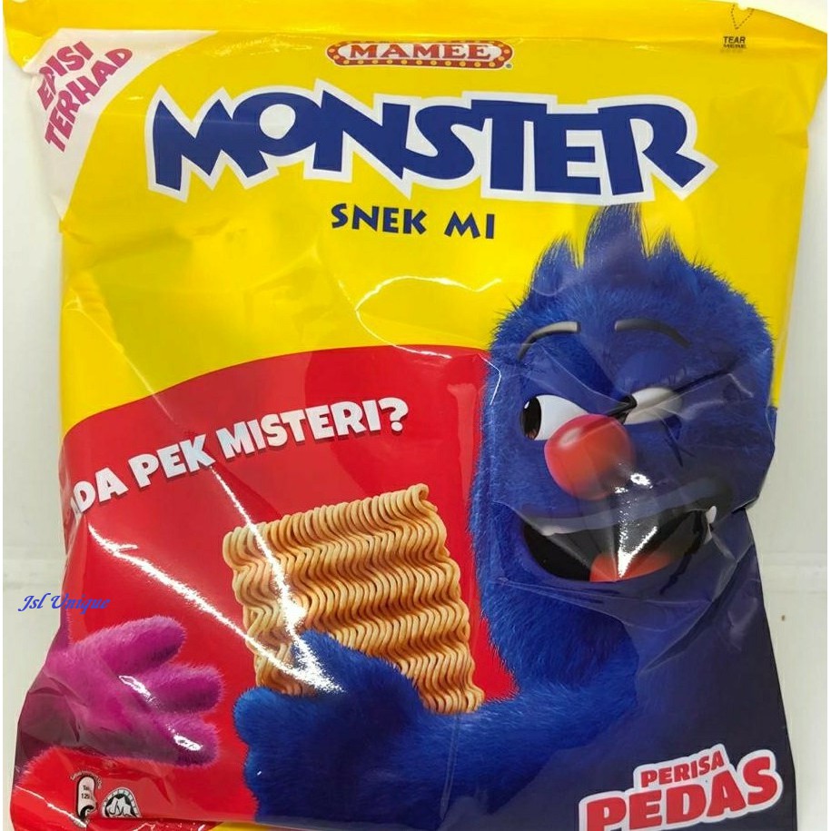 Mamee Monster Spicy Flavour Limited Edition 25gm X 8 Packs Ada Pek Misteri Pink Monster Surprising Flavour Shopee Malaysia