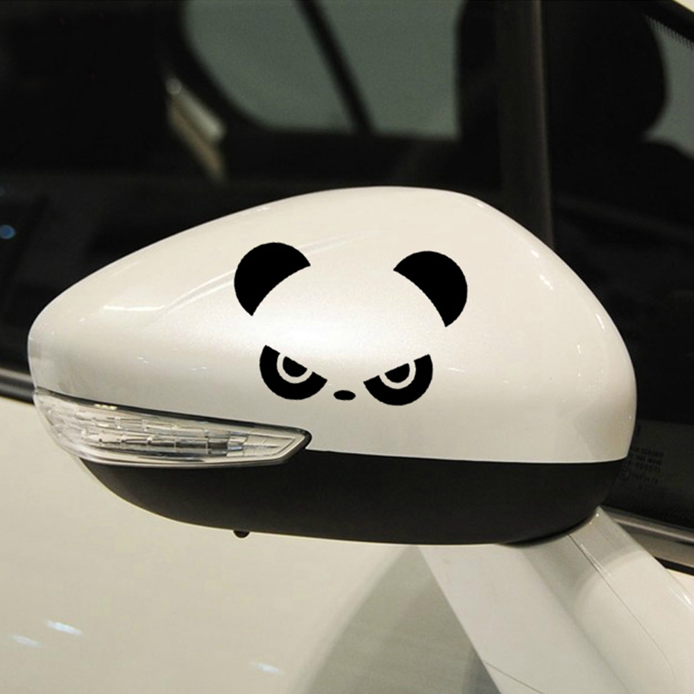 2# HsgbvictS Car Rearview Mirror Sticker External Decoration Car Sticker 2Pcs Lovely Eye/Panda Cartoon Reflective Car Rearview Mirror Sticker Decal Decor 