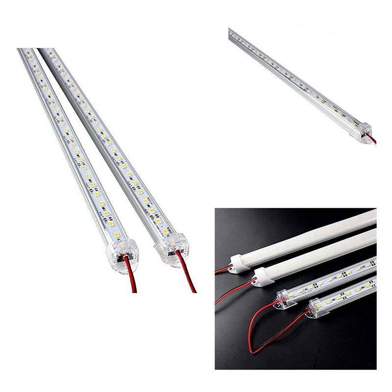 2 Pcs Aluminum Alloy Rigid LED Strip Rod Light Waterproof 12V 50CM