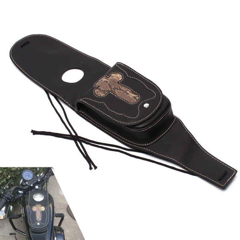 For Harley SPORTSTER XL883 1200 PU Motorcycle Tank Bag Cover Panel Pad