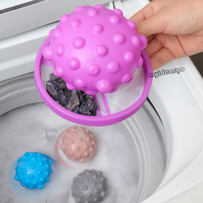 Spiny ball Shape Washing Machine Hair Removal Laundry Ball Floating Clean Net Bag Floating