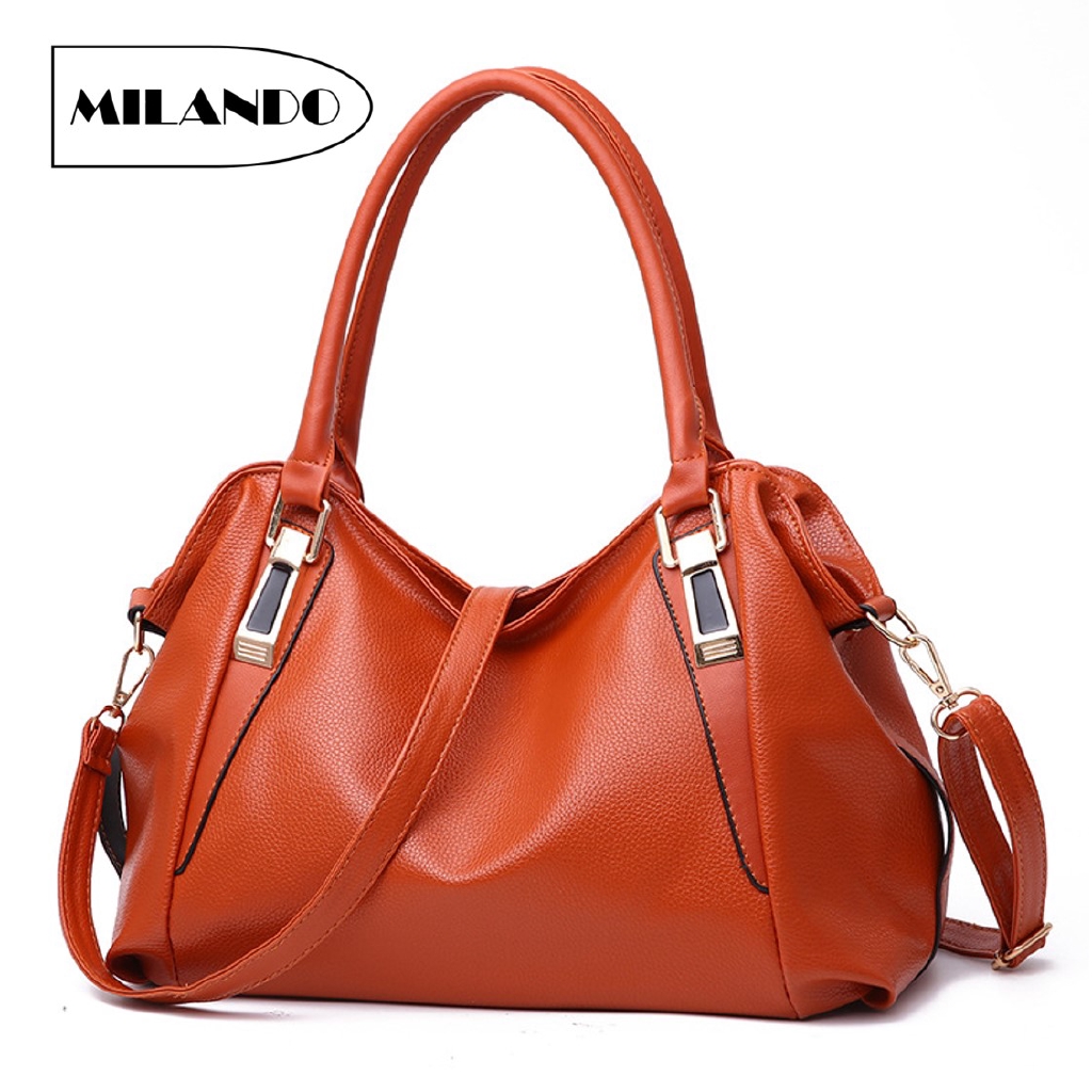 MILANDO Ladies Women PU Leather Handbag Beg Bag Tangan Wanita (Type 29)