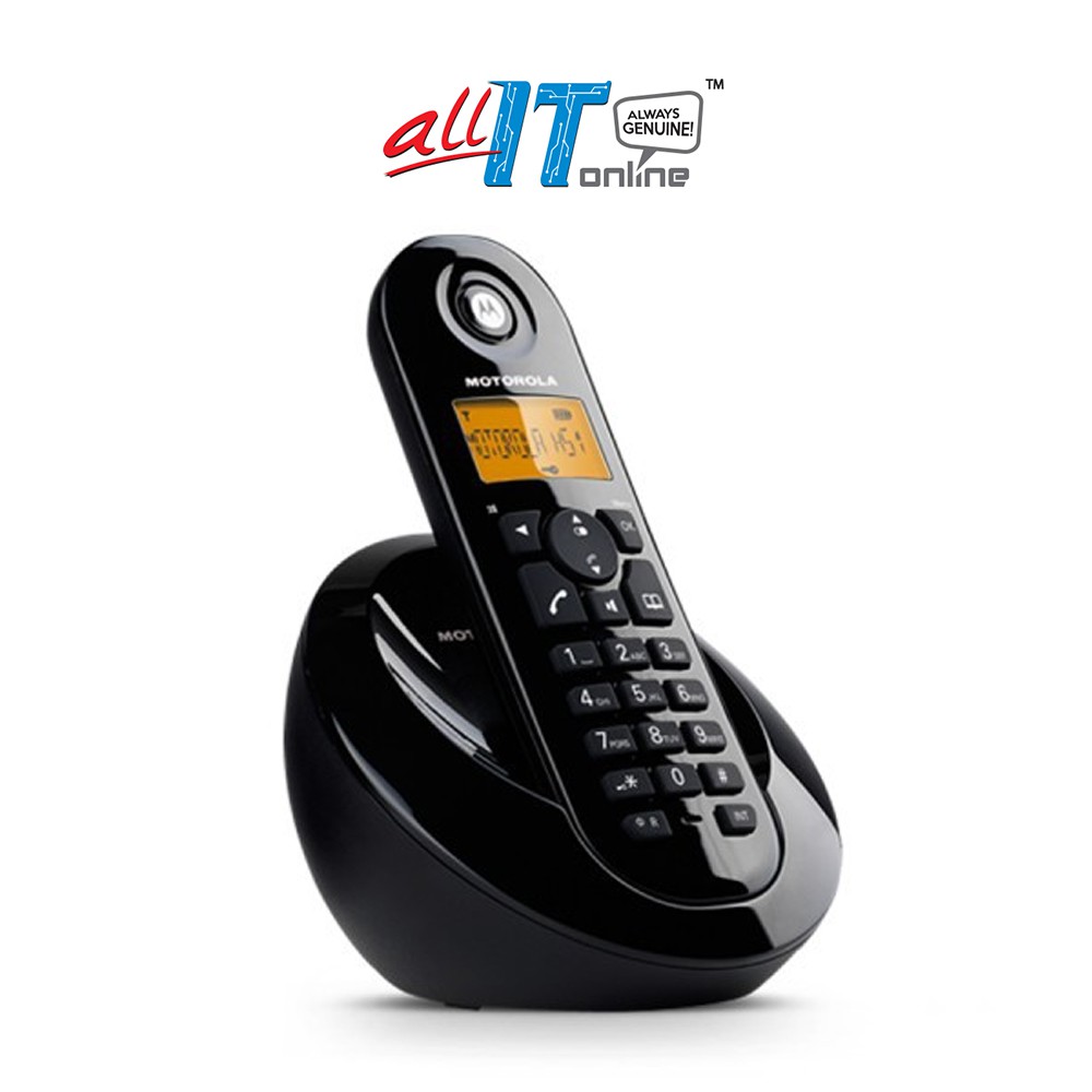 Motorola C601 Single Cordless Phone Black Shopee Malaysia