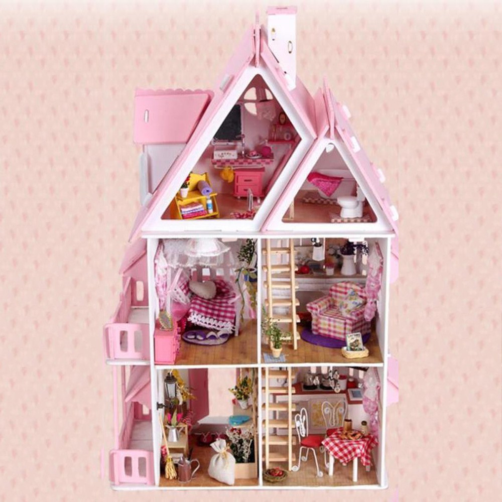 large wooden dolls house furniture