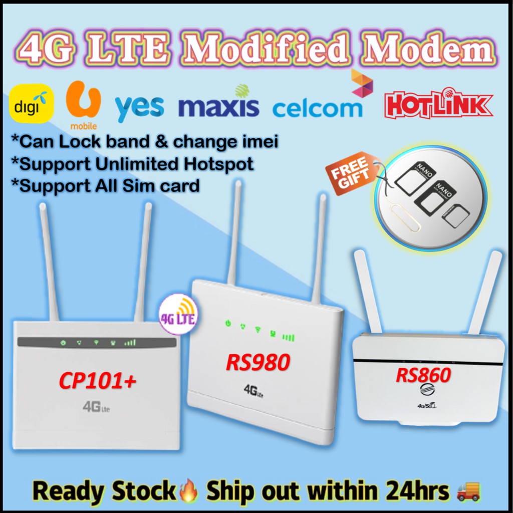 4g Unlimited Hotspot Data Modified Modem Router Cp101 Cp108 Replace Huawei B310 B315 B593 B528 B618 B525 R9 Shopee Malaysia