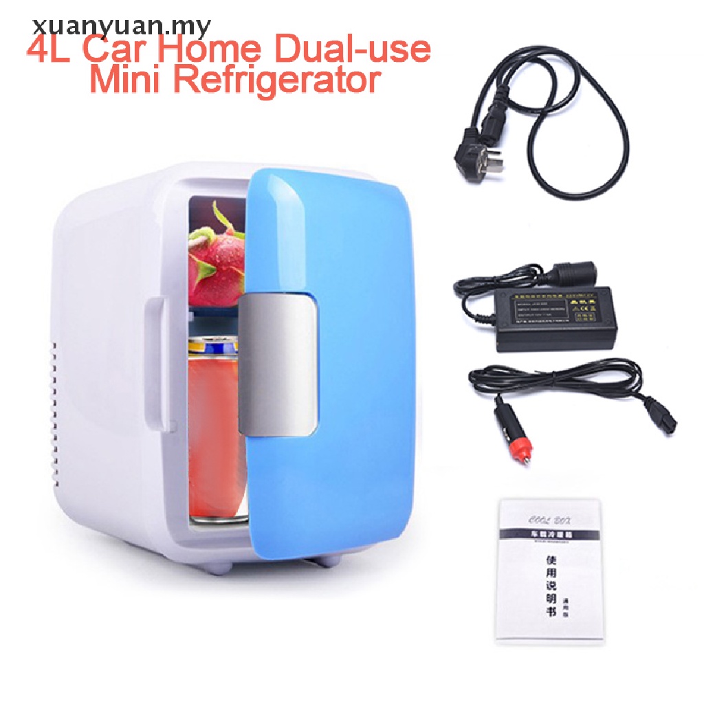 XUAN 4L Car Home Mini Fridge Warmer Portable Small Refrigerator Baby