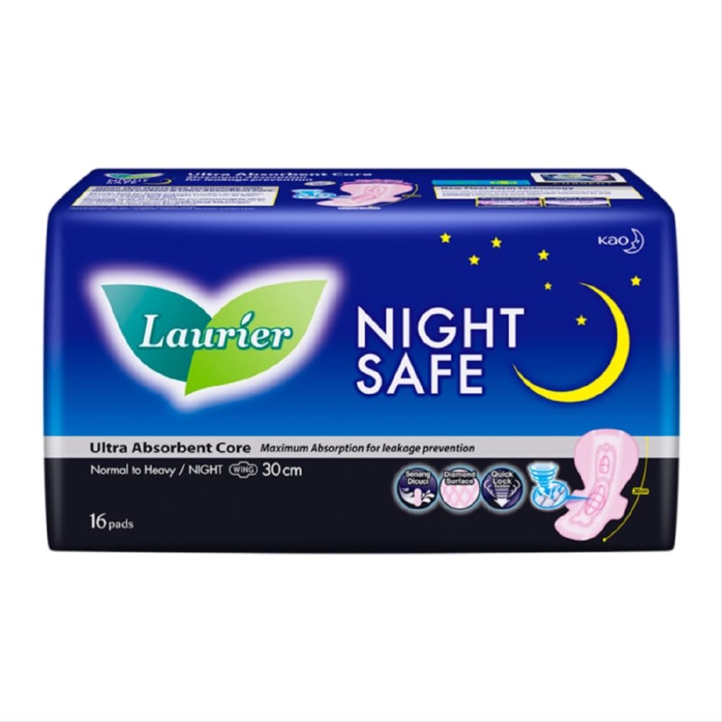 Laurier Soft Care Night Safe Wing 30cm 16s Shopee Malaysia