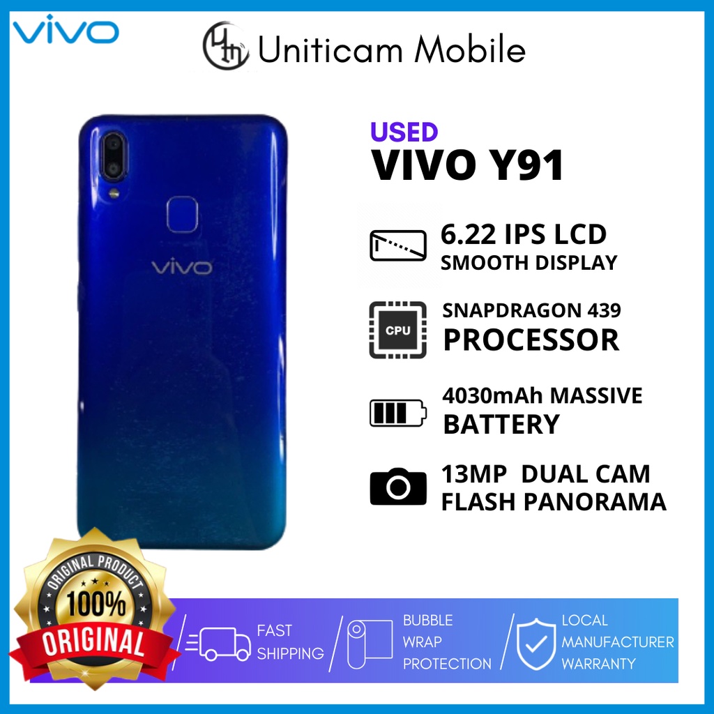 Vivo Y91 3 32gb Used Shopee Malaysia