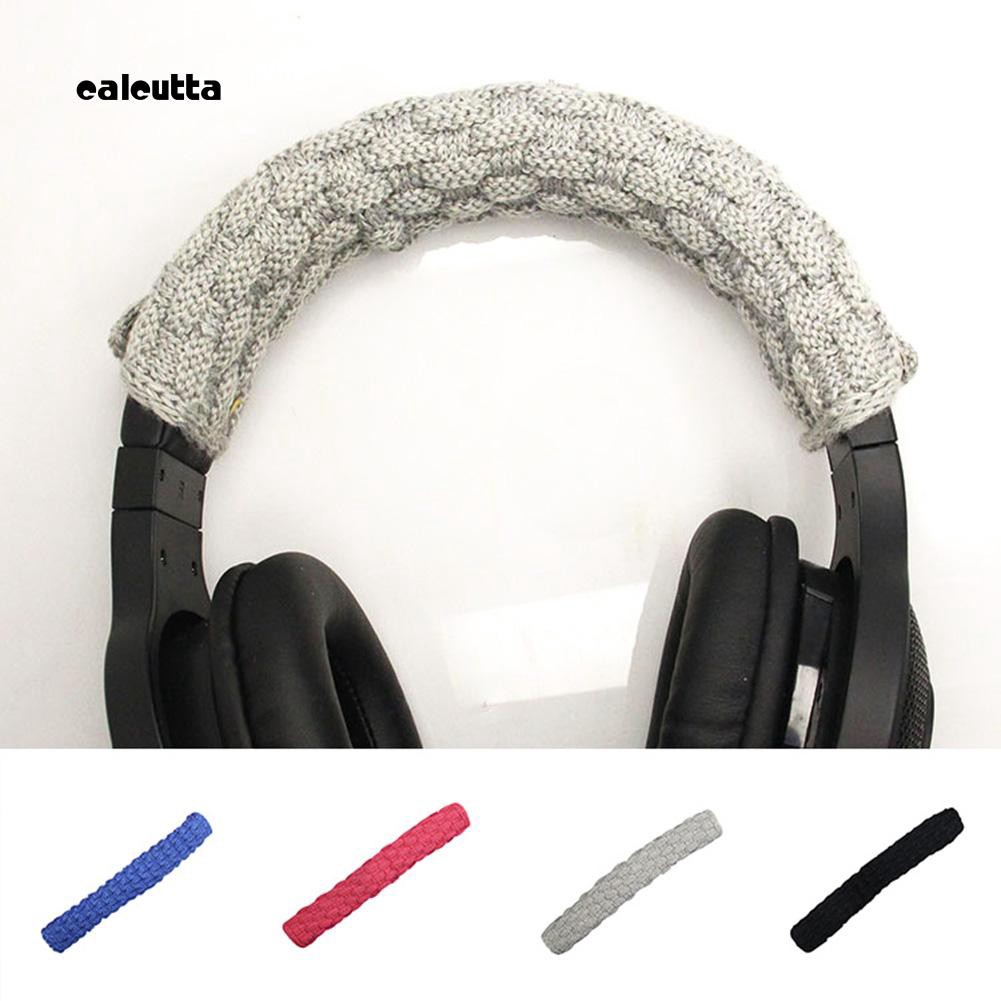 [COD] Universal Solid Color Braided Cloth Headphone Headband Cushion Cover Protector