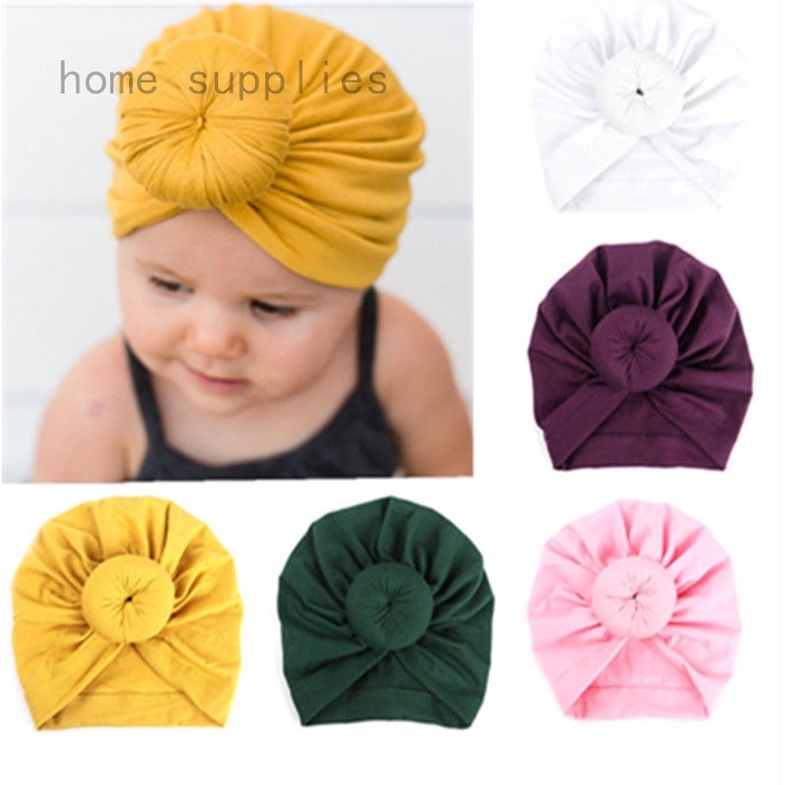Cute Baby Indian Style Twist Knot Bonnet Turban Cap Hat Head Scarf Wrap UK SlIWv 
