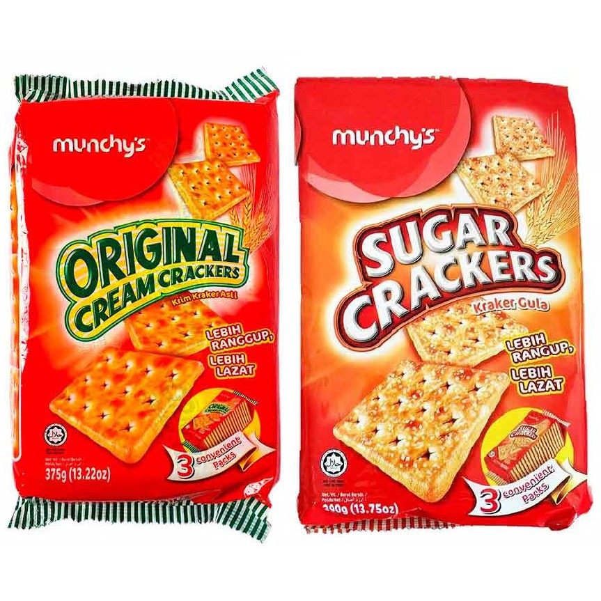 Munchy’s Original Cream Crackers 375g / Sugar Crakers 390g Shopee