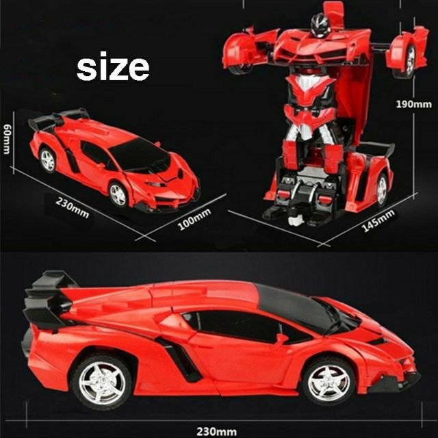Transformers 2 in 1 Remote control car Kereta control Rc car（Includes rechargeable battery