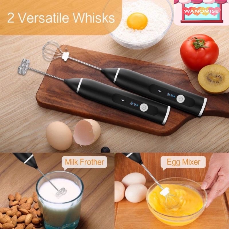 USB Speed Adjustable Milk Frother / 3 Speed / Rachargeable / Handheld Electric Foam