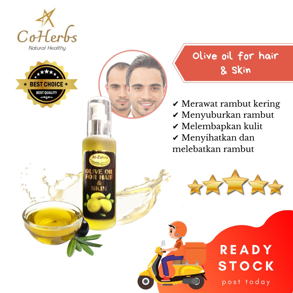 Natural Olive Oil For Hair / Minyak Rambut Azzahra Shopee Malaysia