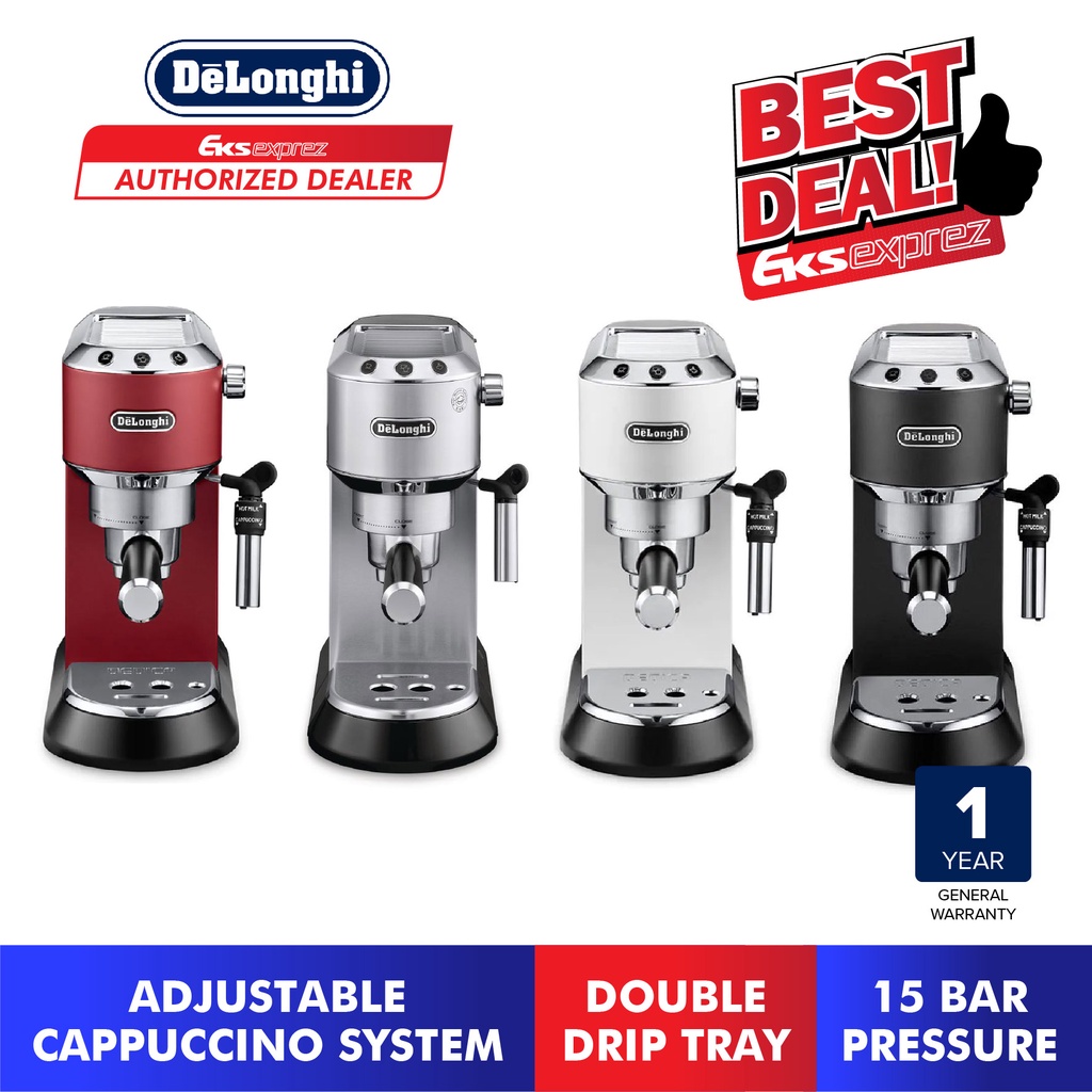 Delonghi Dedica Style Pump Espresso Coffee Machine EC685.R / EC685.BK