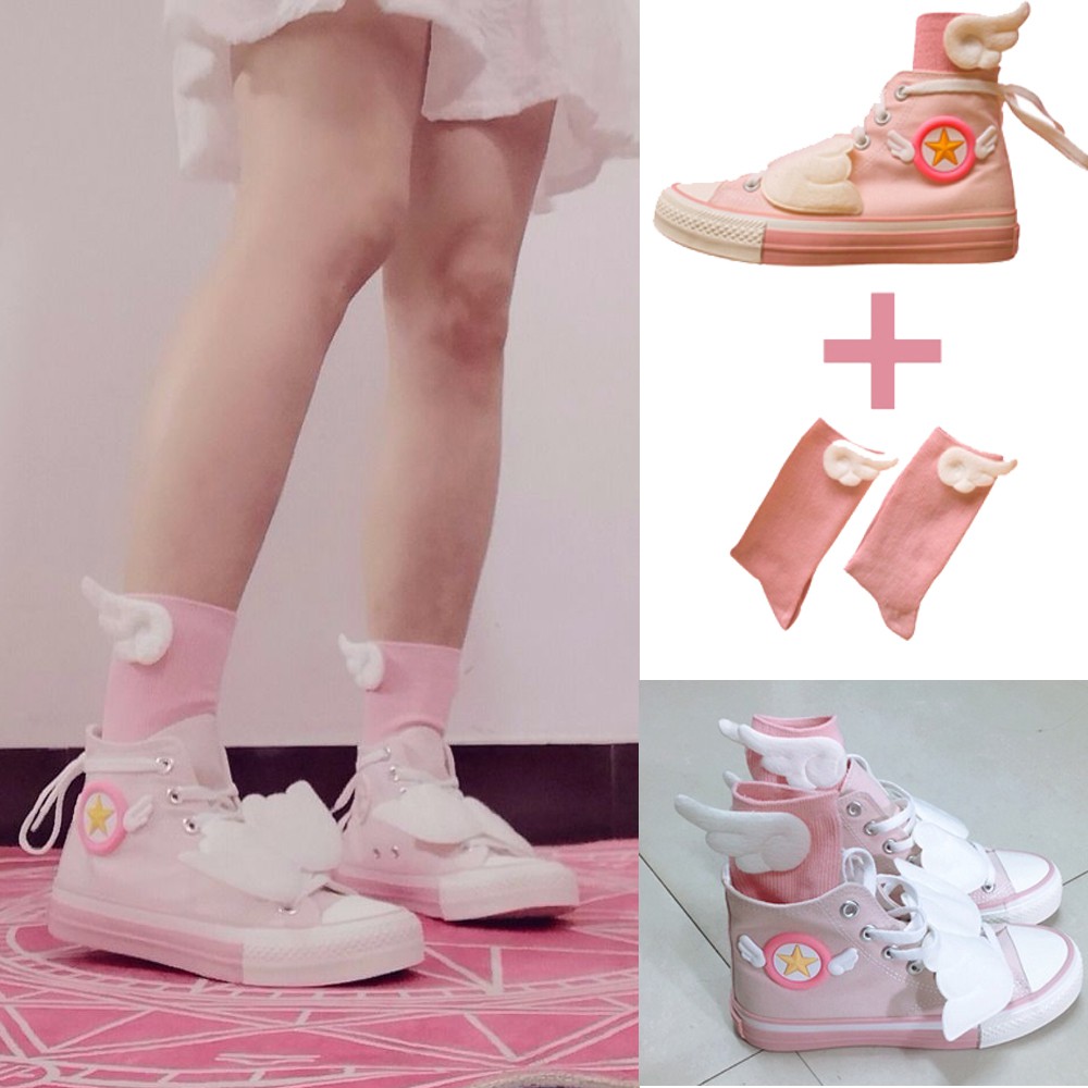 pink cute shoes